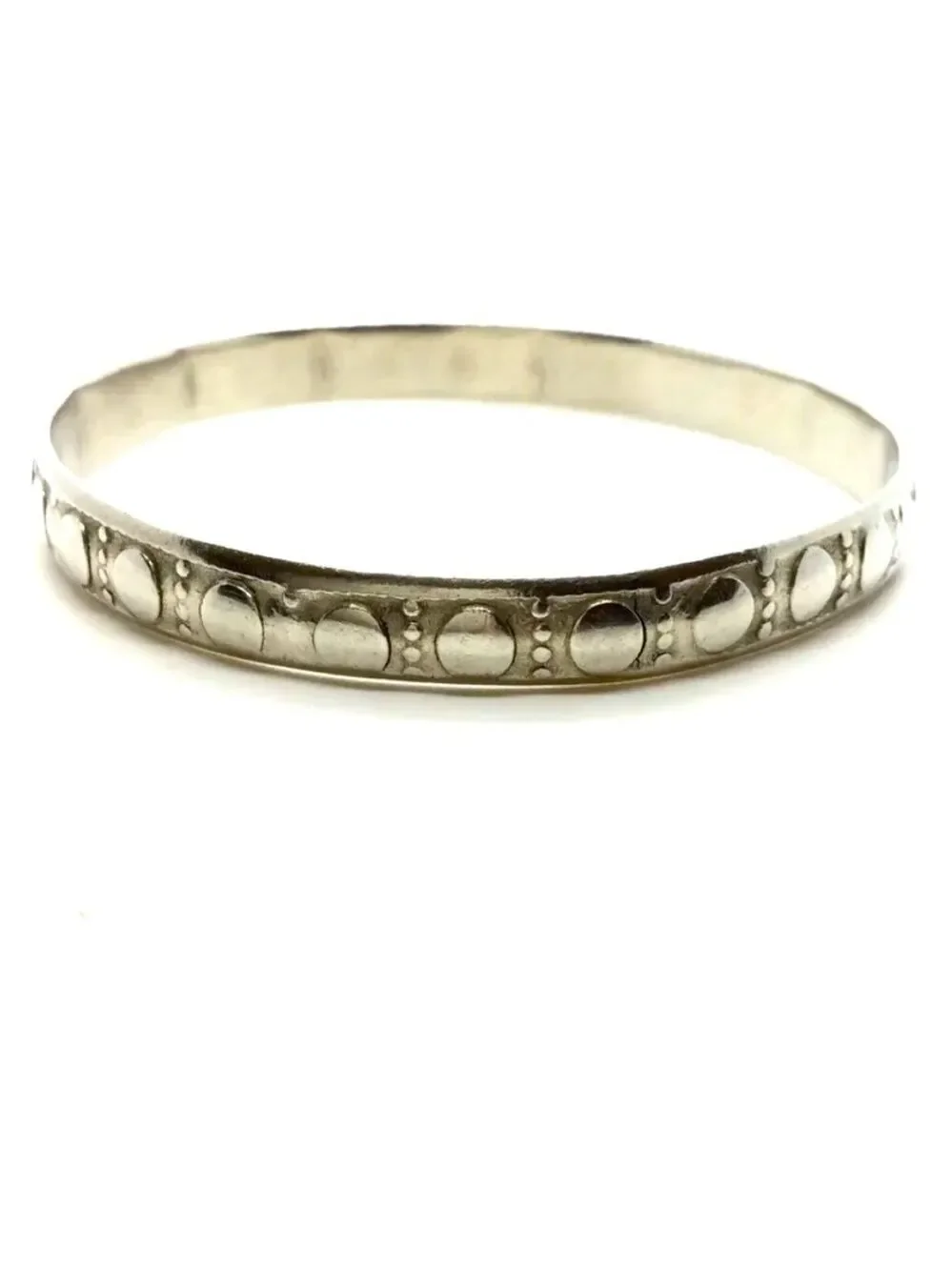 VINTAGE DOT STERLING SILVER BANGLE BRACELET